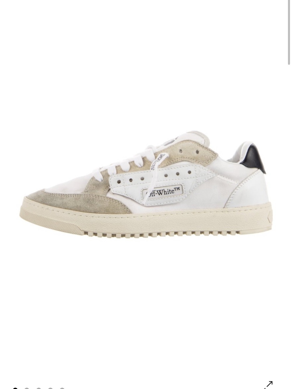 Off-White Men's White, Beige & Black Low-Top Sneakers 8